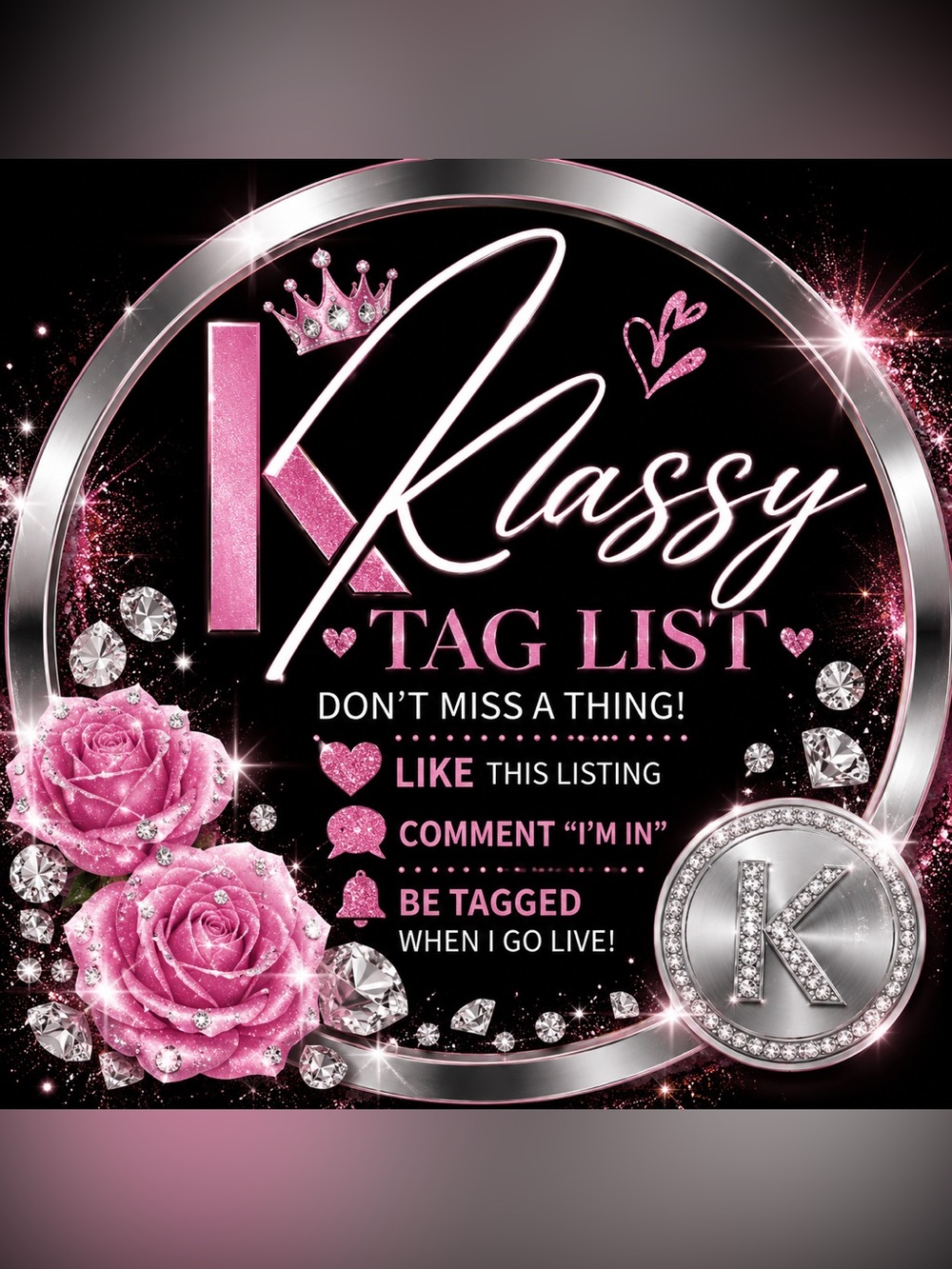 Klassy’s LIVE tag list!